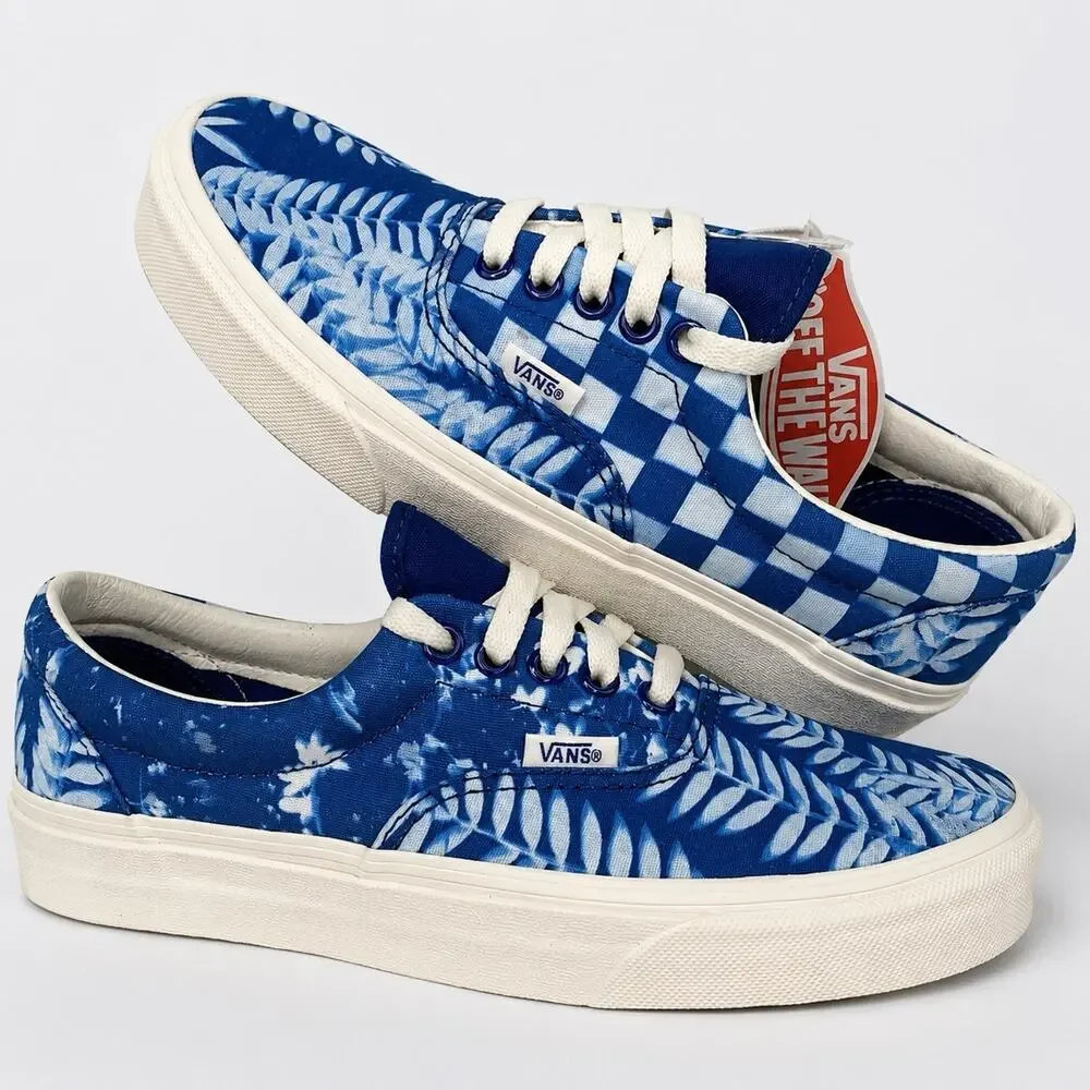 Vans Era Solar Floral True Blue Checkerboard Sneakers Women’s 8.5 Men’s 7 NWT